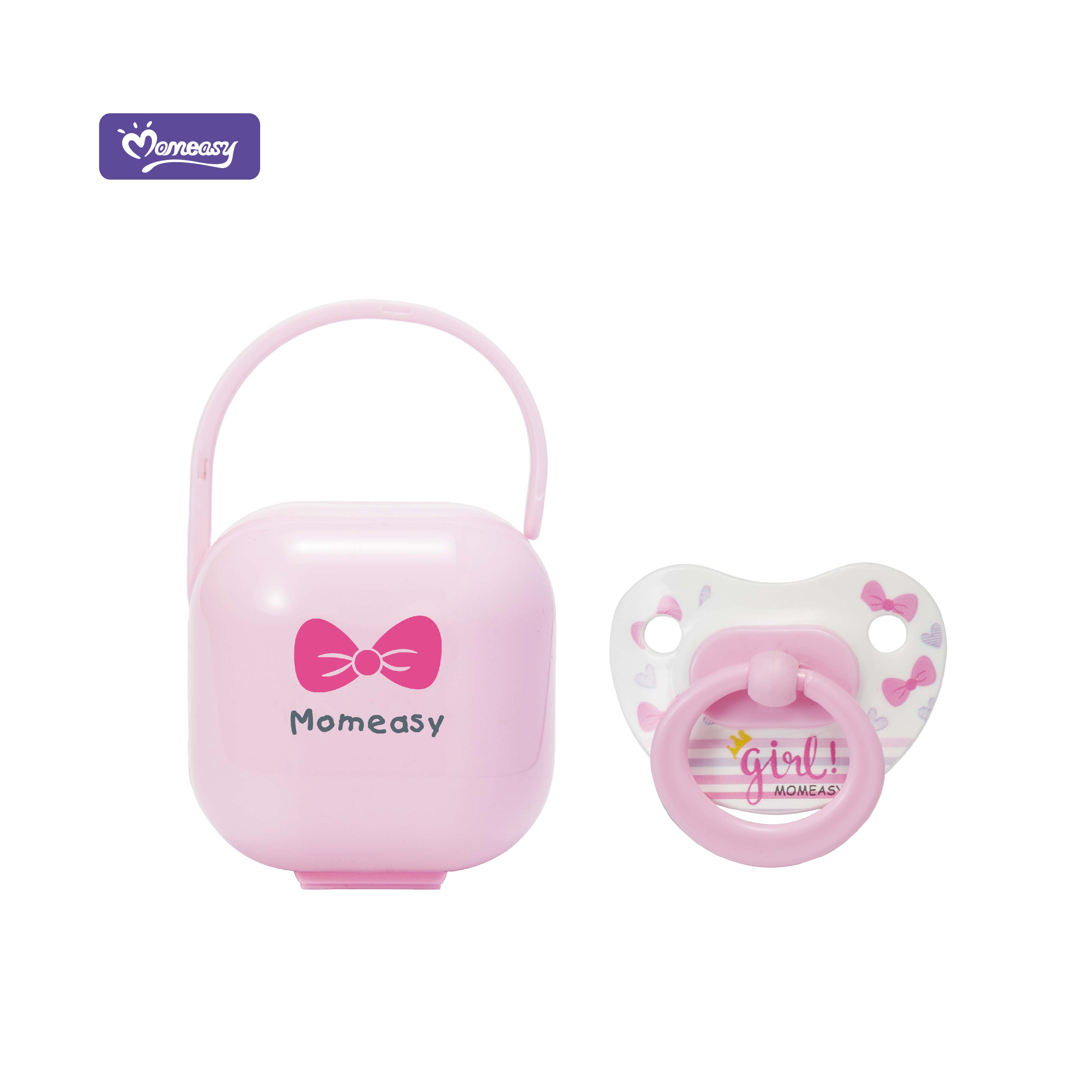 M Silicone Pacifier With Storage Box pink 45541