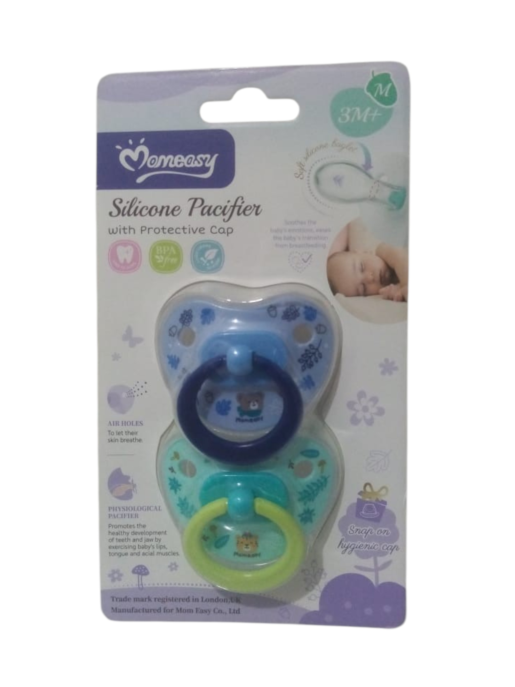 Momeasy silicone pacifier 3m+ 45565