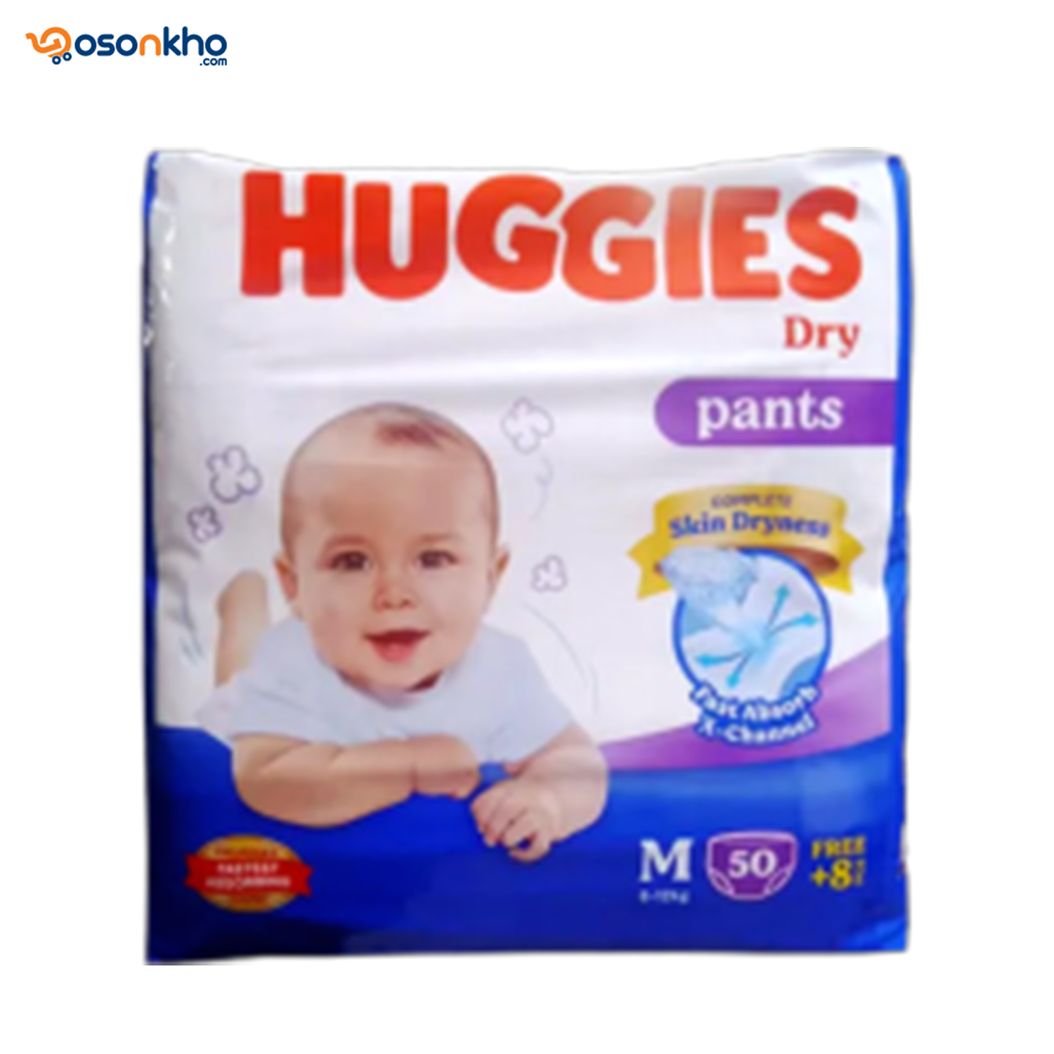 Huggies dry pants 50Pcs M 6-12KG 8pcs free