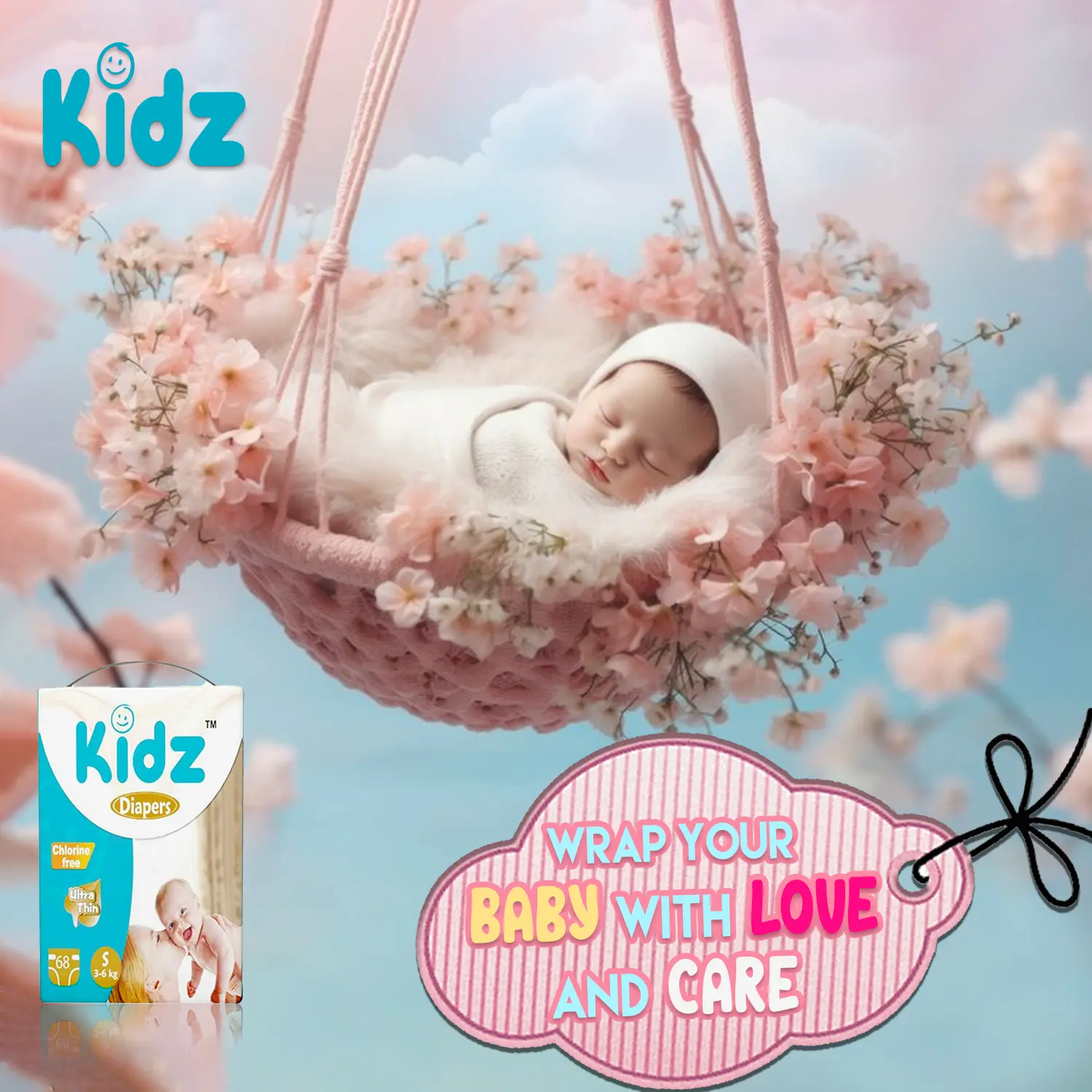 Kidz Baby Diaper Pants Style (12-18Kg)  XL 56pcs