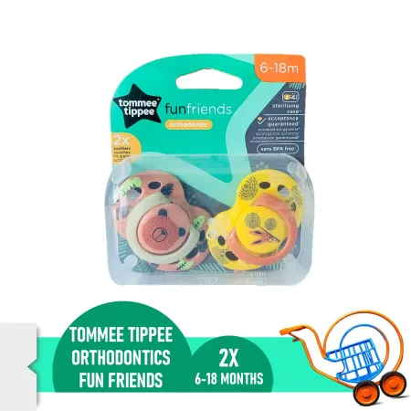 Tommee Tippee Orthodontic Steriliser Soothers pacifier 6-18m set of 2