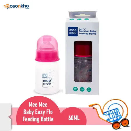 Mee Mee Eazy Flo Anti-Colic Feeding Bottle – Pink (60ml)