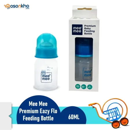 Mee Mee Eazy Flo Anti-Colic Feeding Bottle – Blue (60ml)