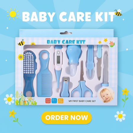 10 Pcs New-born Baby Kids Health Care Kit Set (Blue)