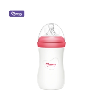 momeasy 240ML Wide-neck glass Feeding Bottle pink 44912
