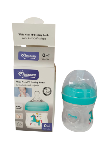 Momeasy wide neck pp feeding Bottle 0m+ 120ml (Paste Color)
