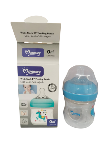 Momeasy wide neck pp feeding Bottle 0m+ 120ml (blue)