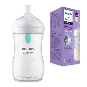 Philips Avent Natural Response Baby Feeding Bottle (1m+) Air Free Vent 260ml 673/01