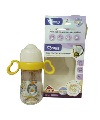 Momeasy wide neck PPSU Feeding Bottle Yellow 240ml